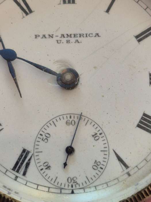 Pan America Pocket Watch- original glass (not working)