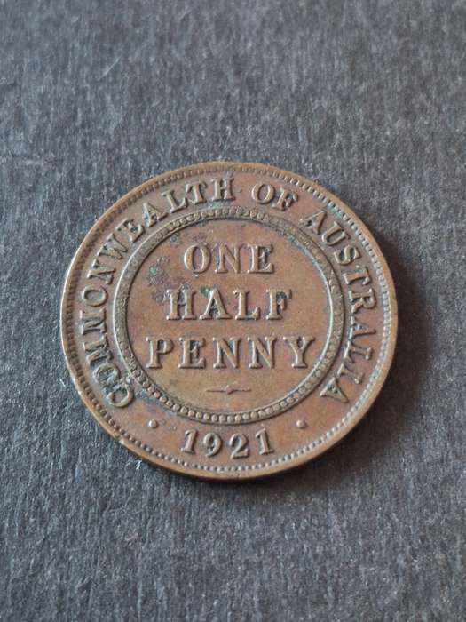 Commonwealth of Australia One Half Penny 1921