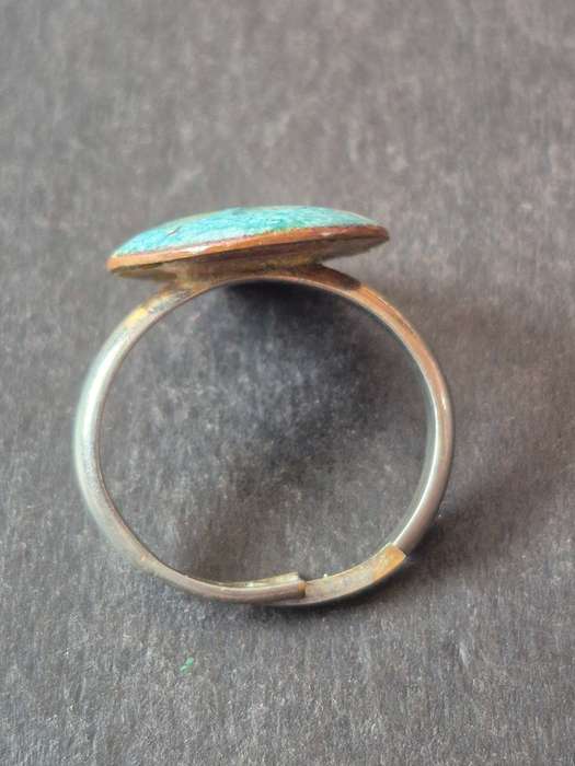 Vintage Enamel Adjutable Ring