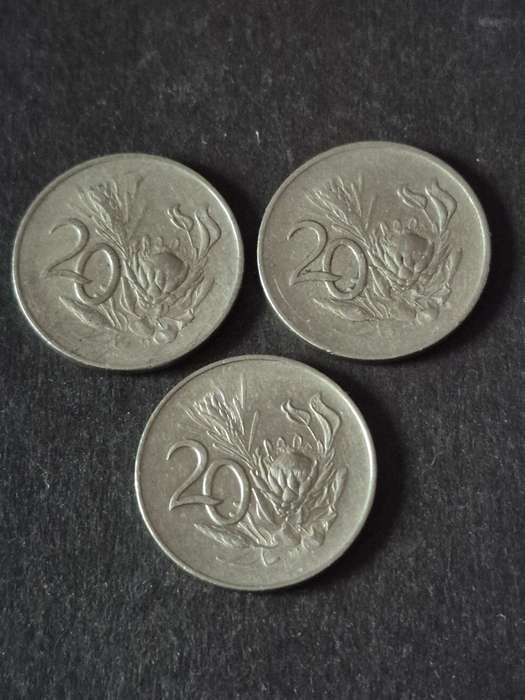 3 x Republic 20 Cents 1965