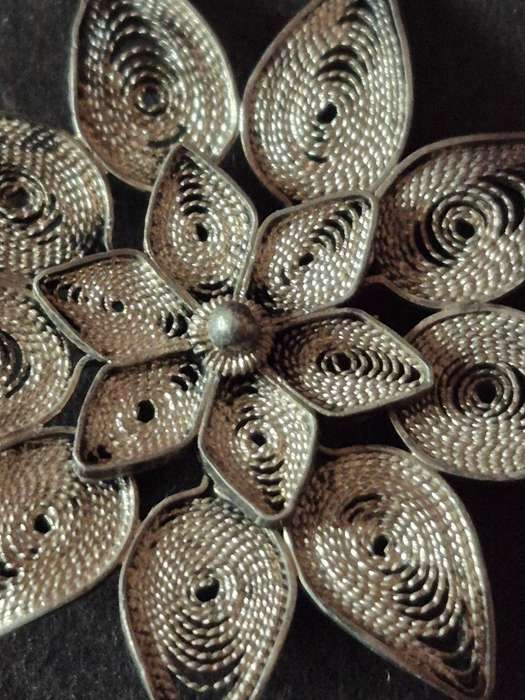 Filligree Sterling Silver Brooch 0.9g