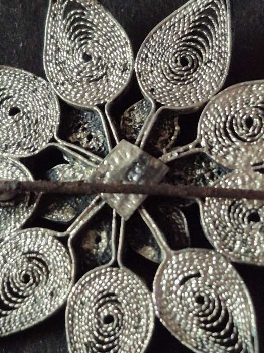 Filligree Sterling Silver Brooch 0.9g