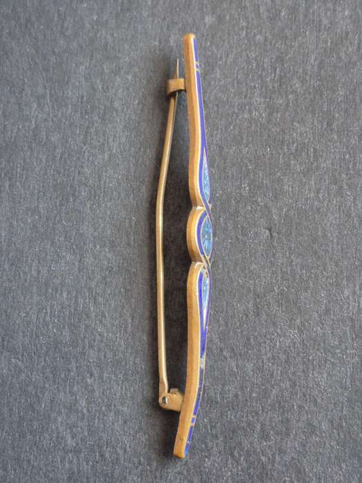 Vintage Blue Enamel Pin Brooch