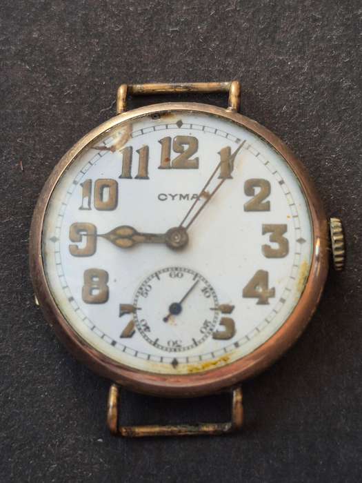 Vintage Gold Plated Cyma Wrist Watch (not working)