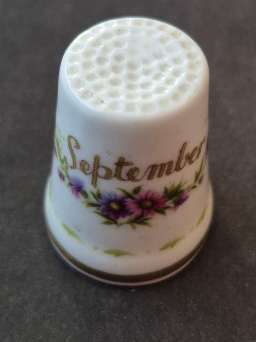 Royal Albert Fine Bone China Thimble "September " Flower of the Month