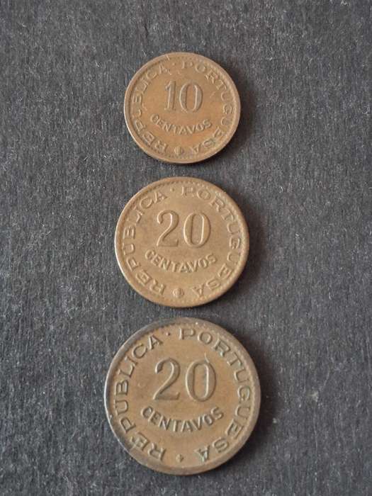 Republica Portuguesa Mozambique 10 Centavos 1960, 20 Centavos 1961, 20 Centavos 1950