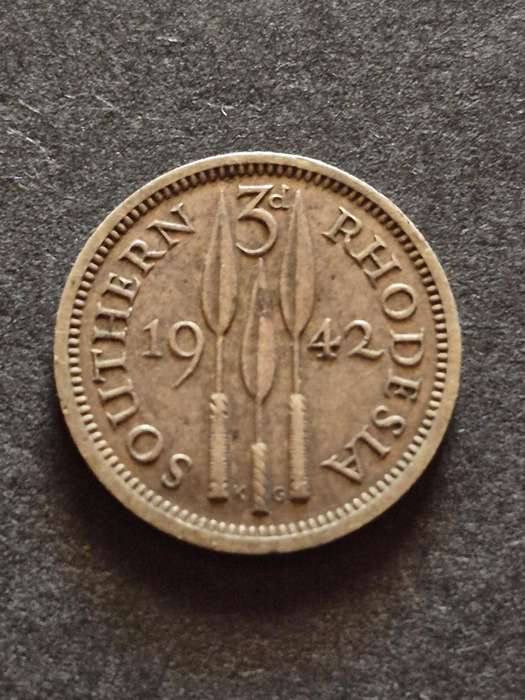 Southern Rhodesia Threepence 1942 Silver
