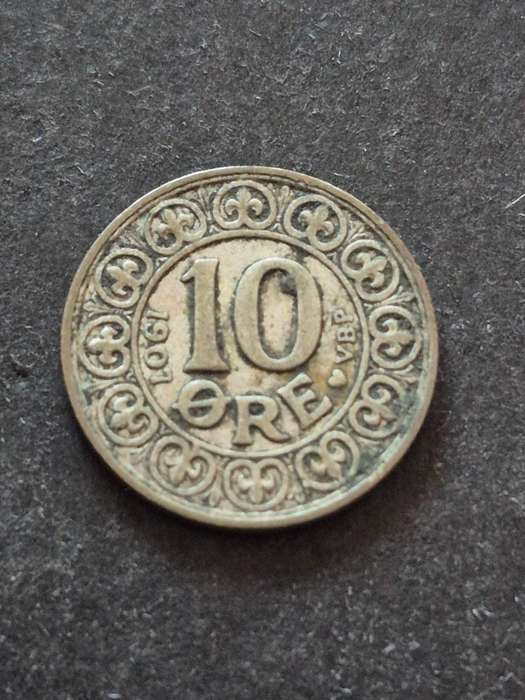 Denmark 10 Ore 1907 Silver