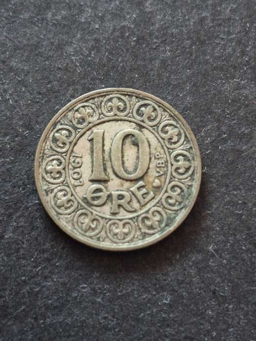 Denmark 10 Ore 1907 Silver