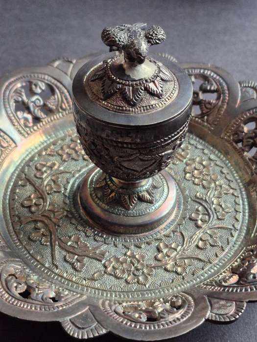 Vintage Coin Silver Insence Burner (excellent condition)