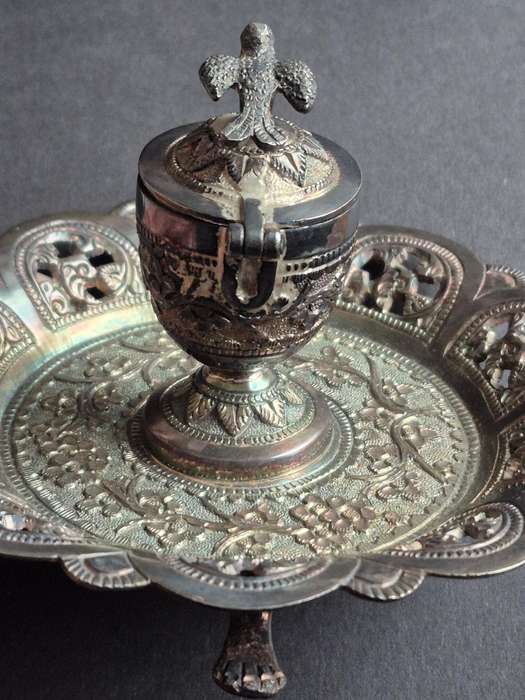 Vintage Coin Silver Insence Burner (excellent condition)