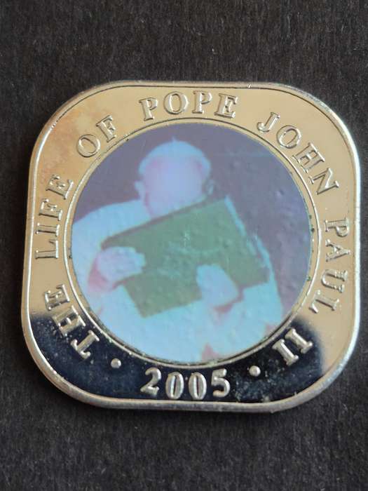 Somalia 500 Shillings Pope John Paul II 2005 (Silver Plated Copper 18.84g Nickel)