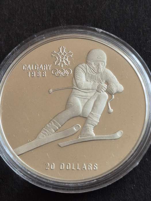 Canada 20 Dollars Calgary 1980 Olympics Proof