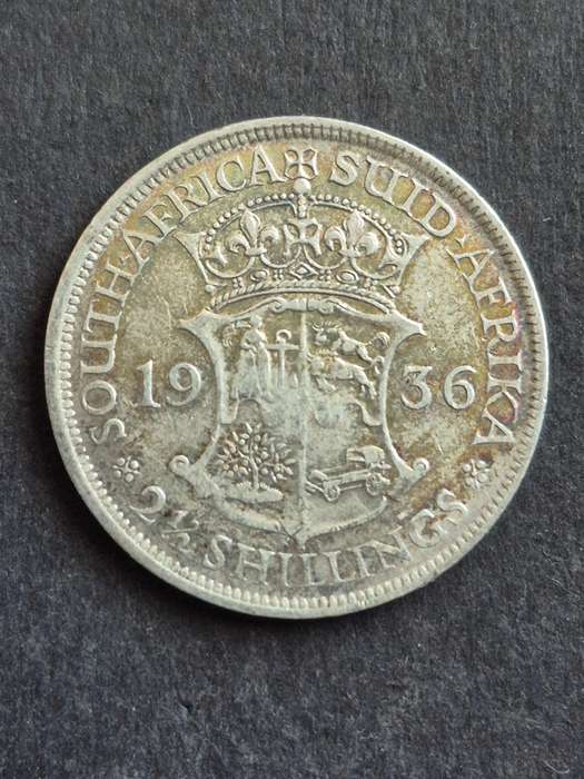 Union 2 1/2 Shillings 1936 Silver