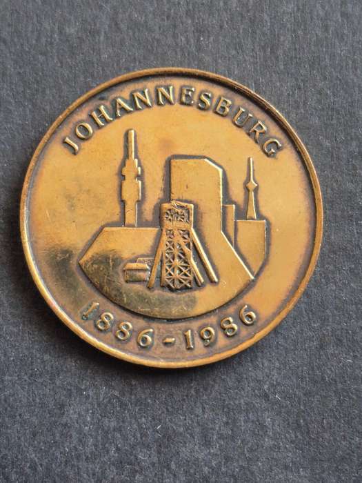 City of Johannesburg 100 Years Bronze Medallion 1886-1986