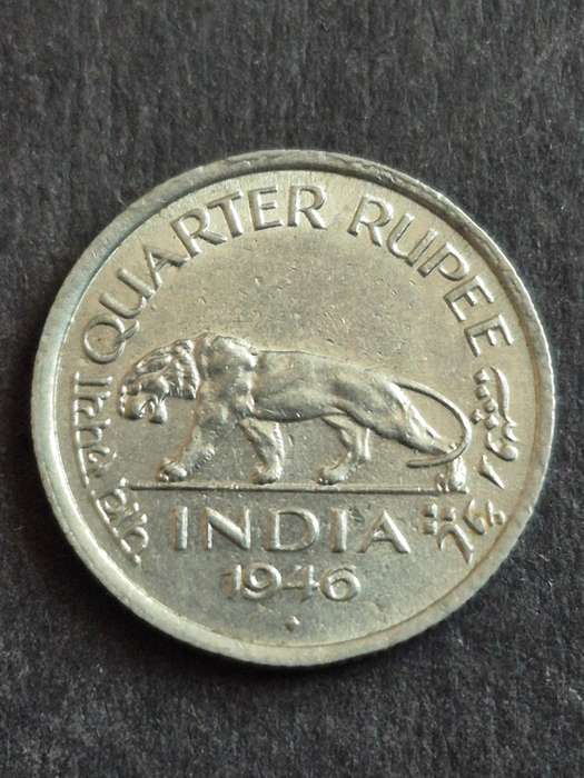 India 1/4 Rupee 1946 (excellent condition)
