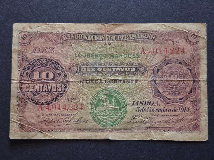 Mozambique 10 Escudos 5 November 1914