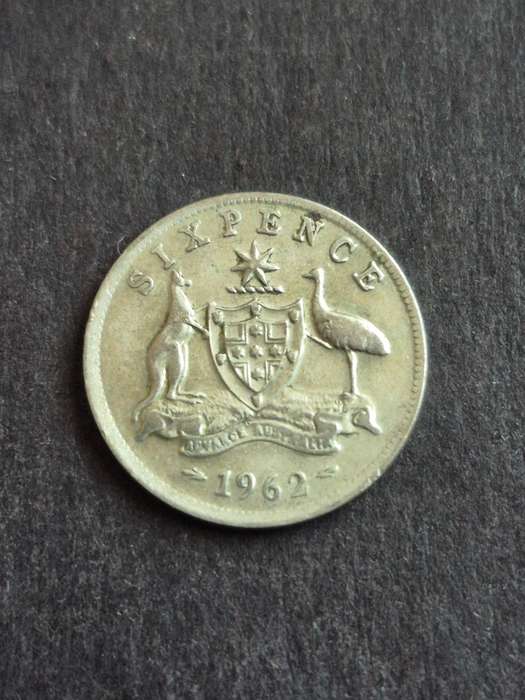 Australia Sixpence 1962 Silver