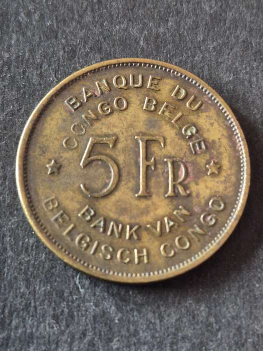 Belgium Congo 5 Francs 1947