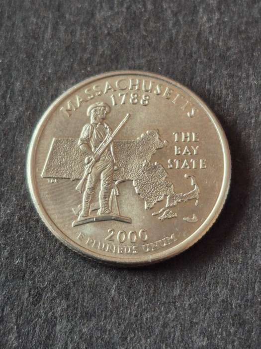 USA 1/4 Dollar 2000D Massachusetts 'The Bay State' UNC