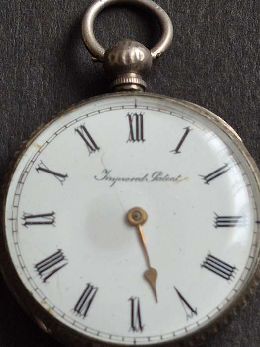 Vintage Fine Silver Pocket Watch with original glass total weight 45.2g (not working)