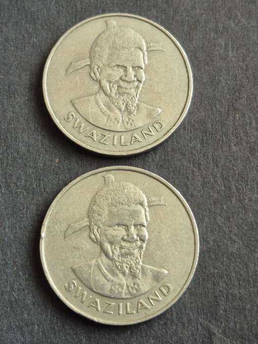 2 x Swaziland One Lilangeni 1979/1981