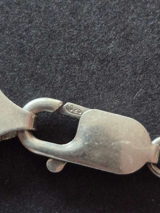 .925 Heavy Silver Curb Links Chain 59.3g 575mm