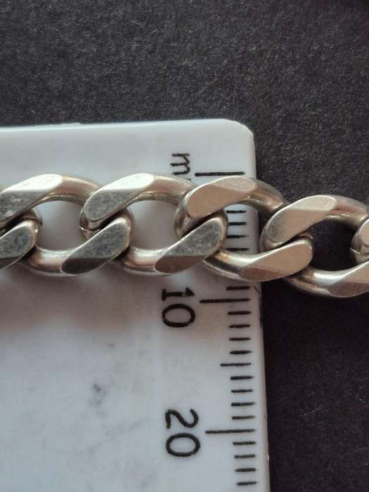 .925 Heavy Silver Curb Links Chain 59.3g 575mm