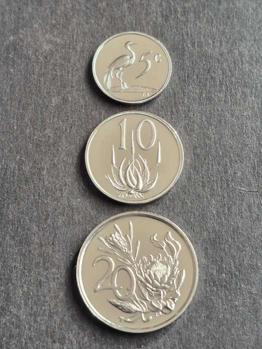 Republic 5 Cent, 10 Cent and 20 Cent 1977 Proof