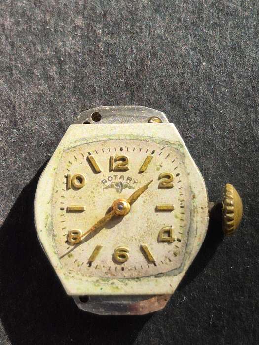 Vintage Ladies Rotary 15 Jewels Rolled Gold 10 Microns Mechanical Wrist Watch (not working)