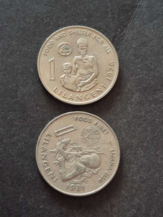 2 x Swaziland One Lilangeni 1976/1981