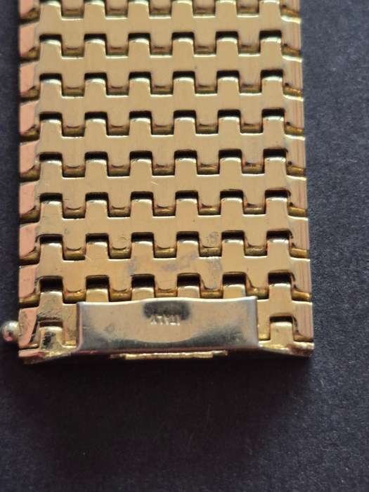 Vintage Italian Gold Plated Articulated Cuff Bracelet 22 Carat Hard Gold Clad 92g
