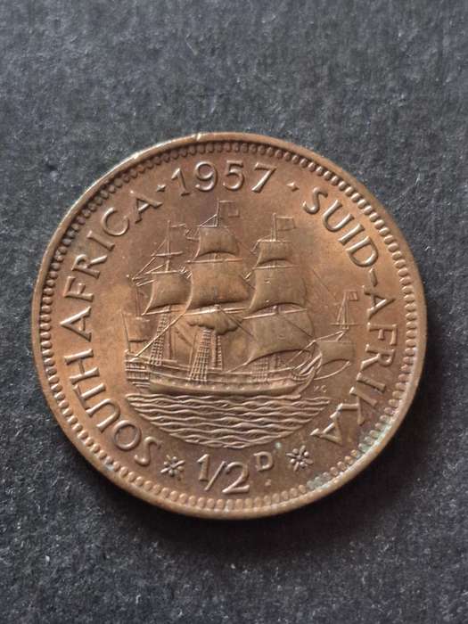 Union 1/2 Penny 1957 (excellent condition)