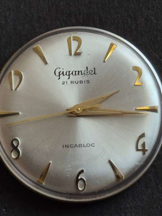 Vintage Gigandel 21 Rubis Incablock Movement- not working