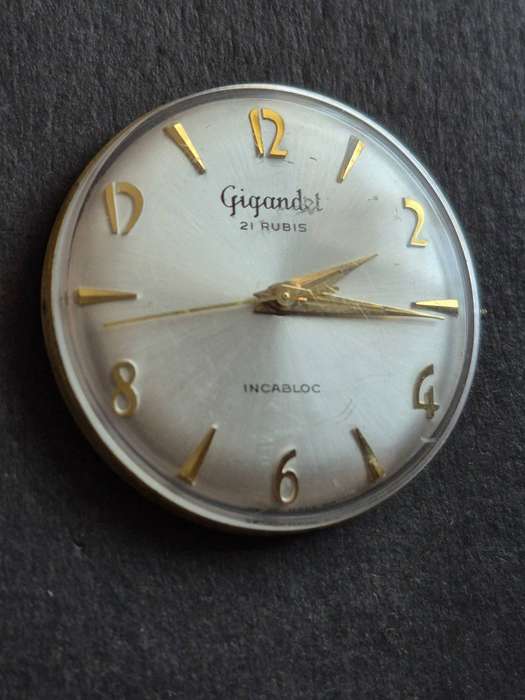 Vintage Gigandel 21 Rubis Incablock Movement- not working