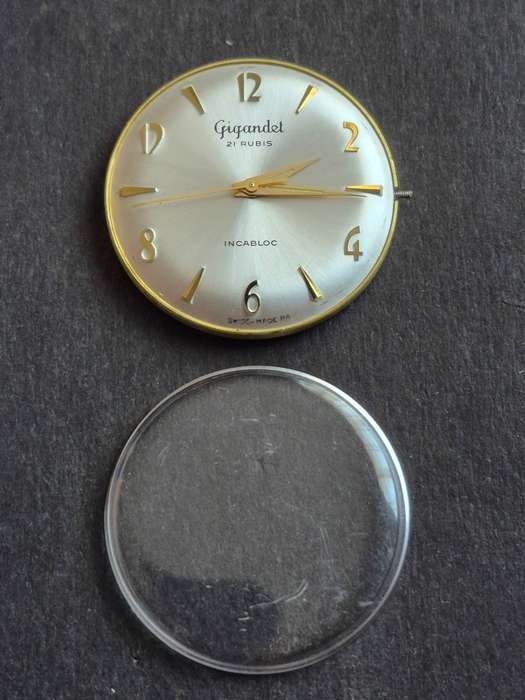 Vintage Gigandel 21 Rubis Incablock Movement- not working