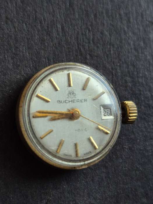 Vintage Bucherer 17 Jewels Mechanical Movement with glass - runs - needs to be serviced