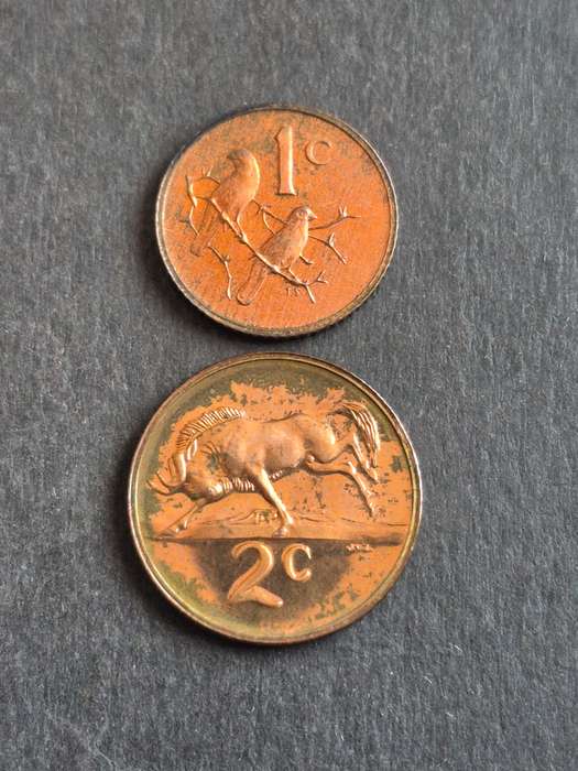 Republic One and Two Cents 1975 Proof