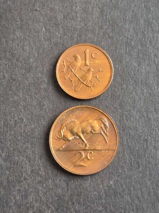 Republic One and Two Cents 1977 Proof