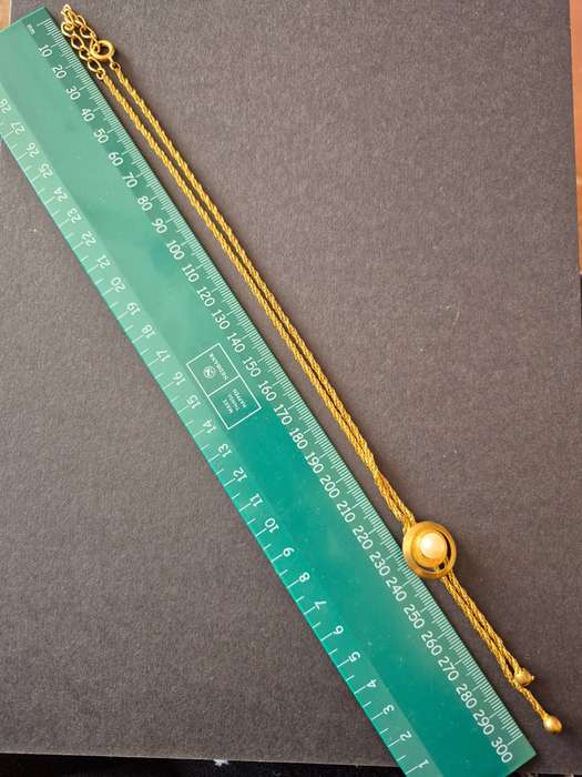 Vintage Gold Plated Necklace with Pearl Charm total weight 11.4g