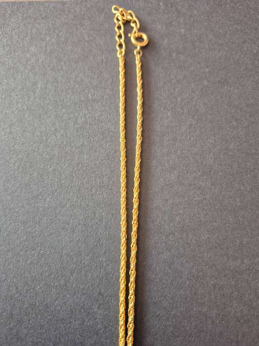 Vintage Gold Plated Necklace with Pearl Charm total weight 11.4g