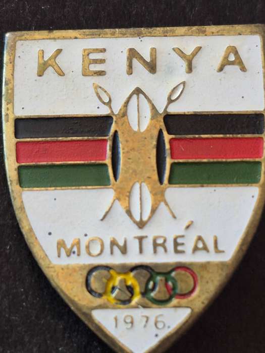 Rare Kenya National Olympic Committee Olympus Games Montreal 1976 Enamel Pin Badge