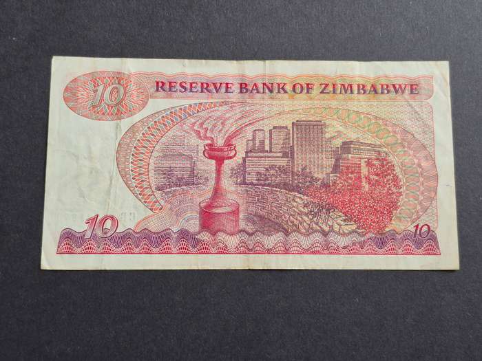 Reserve Bank of Zimbabwe 10 Dollars Harare 1983