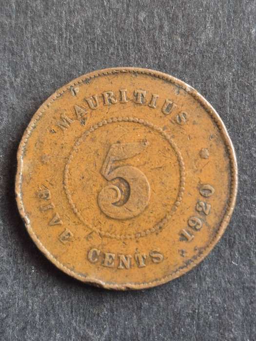 Mauritius 5 Cent 1920