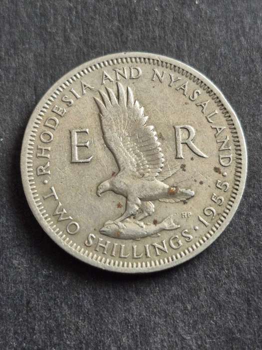 Rhodesia and Nyasaland 2 Shillings 1955