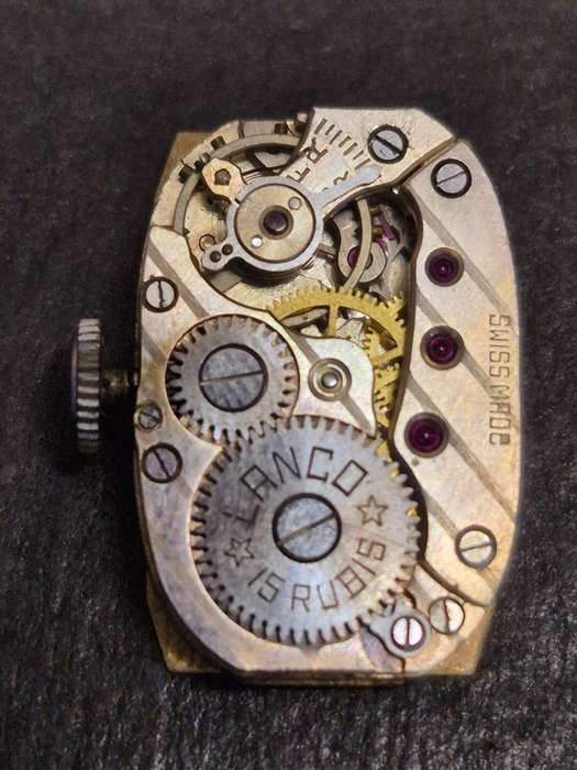 Vintage Ladies Lanco Art Deco Mechanical Watch 15 Rubies - not working