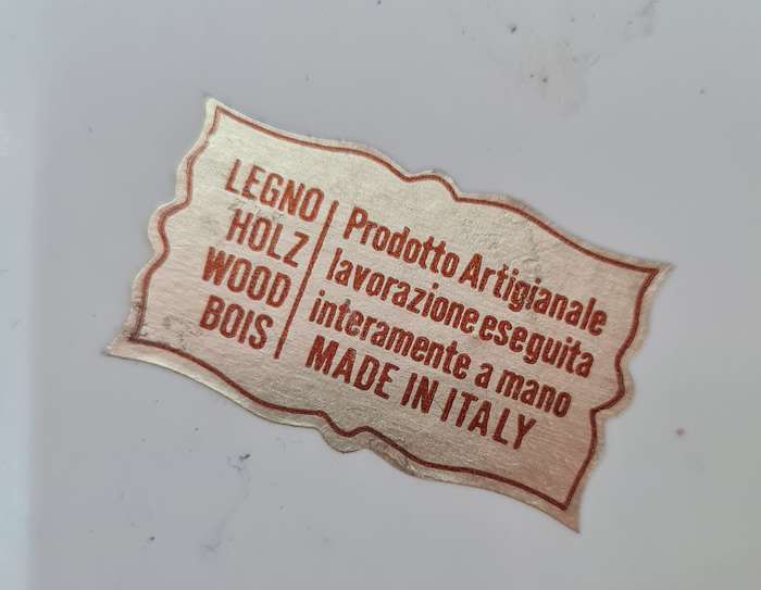 Vintage Italian Wooden Pin Plates