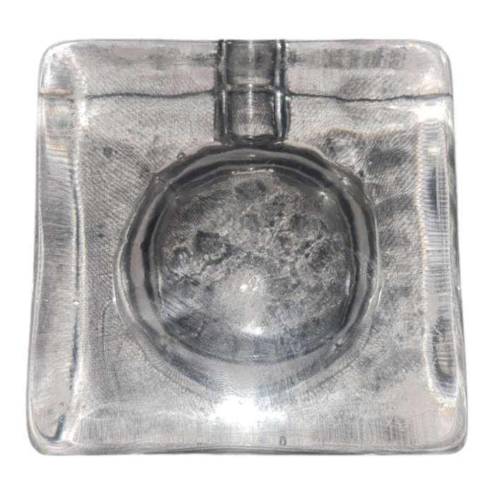 Vintage heavy crystal glass ashtray made in Germany