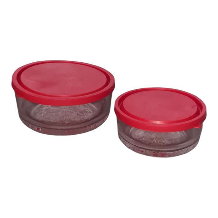 Glass containers with lid