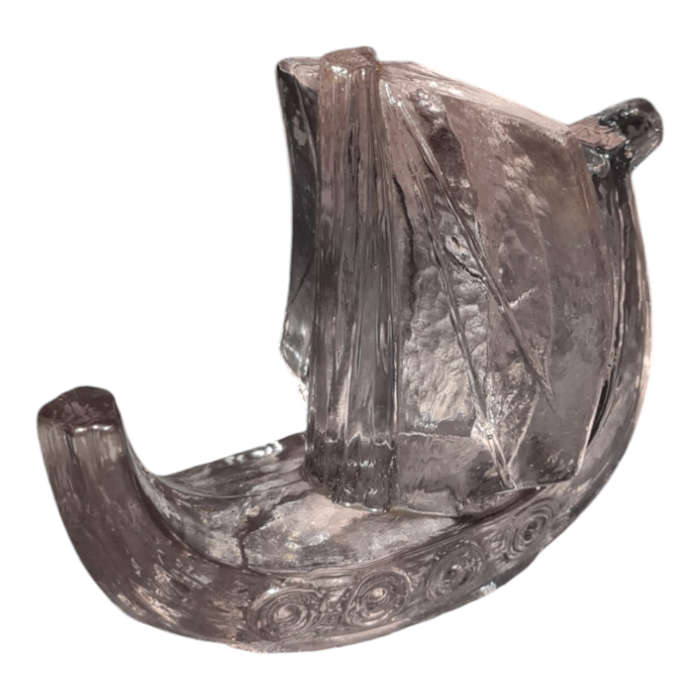 Swedish Glass Sculpture Sailboat